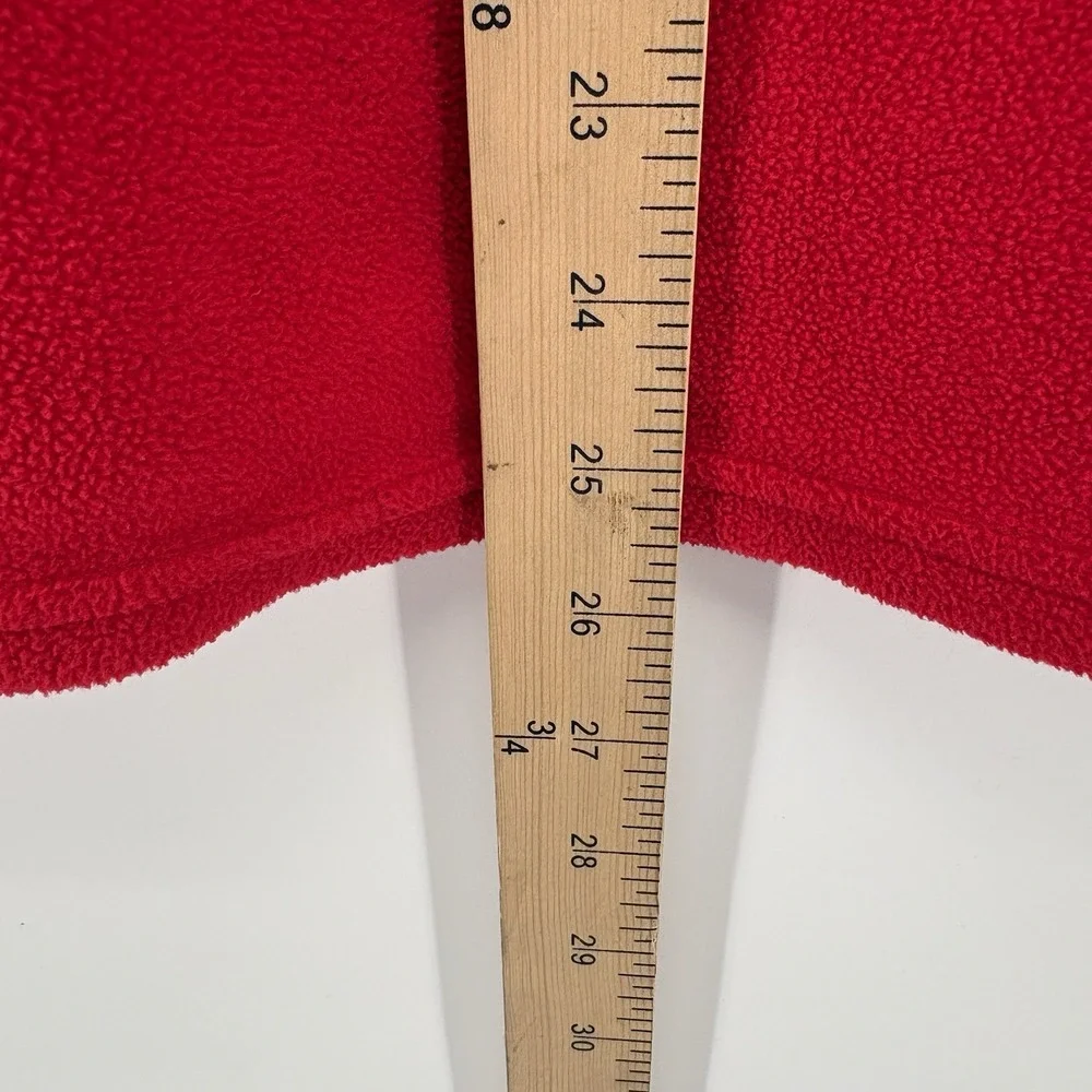 Disney Mickey Mouse Sleepwear Velvet‎ Velour Top Size XL Red Buttons Long Sleeve